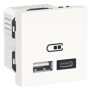 Подвійна USB-розетка A+C білий