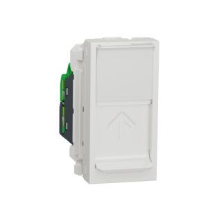 Розетка комп'ютерна RJ45, одинарна, категорія 5 UTP, 1  модуль, білий