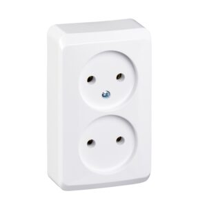 Розетка подвійна без заземлення та шторок Schneider Electric Prima, білий