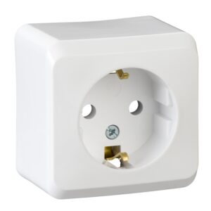 Розетка з заземленням зі шторками Schneider Electric Prima, білий