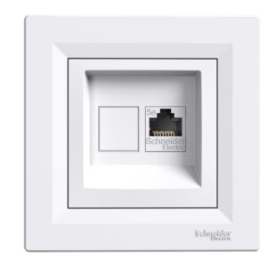 Розетка комп'ютерна RJ45 STP кат. 5Е біла Asfora