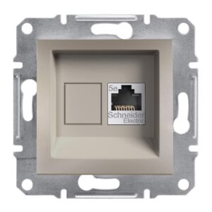 Розетка комп'ютерна RJ45 UTP кат. 5Е Asfora бронза