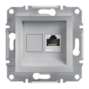 Розетка комп'ютерна RJ45 UTP кат.6 Asfora алюміній