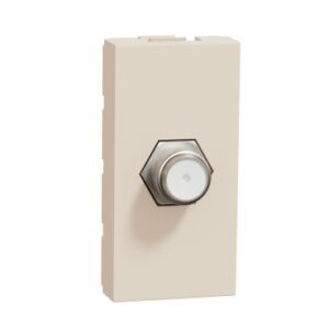 Розетка Coaxial F-type 1 модуль бежева Unica New