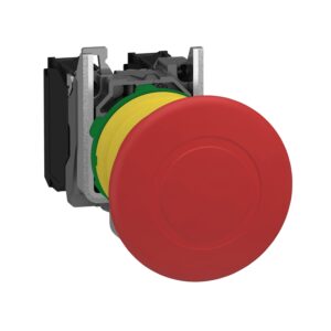 Кнопка аварійного зупину Harmony XB5 Schneider Electric, пластик,червона грибовидна 40 мм, 22 мм, тригерної дії "тягни-штовхай" 1 Н.В. + 1 Н.З.