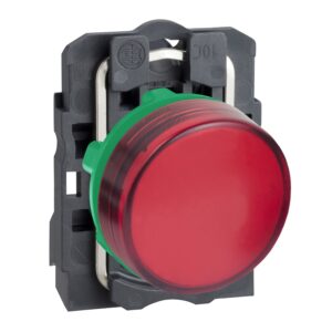 Сигнальна лампа Harmony XB5 Schneider Electric, червона, пластик, 22 мм, гладка лінза з вбудованим світлодіодом, 230..240 В