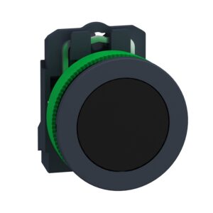 Кнопка прихованого монтажу Harmony XB5 Schneider Electric, пластик, чорна ø30, пружинне повернення, без маркування 1 Н.З.