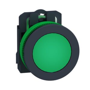 Сигнальна лампа Harmony XB5 Schneider Electric, прихований монтаж, пластик, зелена, 30 мм, гладка лінза з вбудованим світлодіодом, 230…240 В