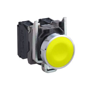 Кнопка жовта, 22 мм, пружинне повернення, без маркування, 1 Н.В. Harmony XB4, Schneider Electric