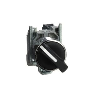 Перемикач HarmonyXB4 Schneider Electric, метал, чорний 22 мм, 2 позиції, фіксація, 1 Н.В.