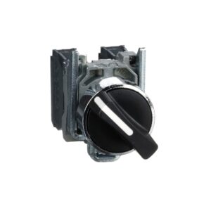 Перемикач HarmonyXB4 Schneider Electric, метал,чорний 22 мм, 2 позиції, фіксація, 1 НВ+1 Н.З. HarmonyXB4 Schneider Electric