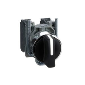 Перемикач HarmonyXB4 Schneider Electric, метал, чорний 22 мм, 3 позиції, фіксація, 2 Н.В.,