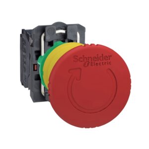 Кнопка аварійного зупину Harmony XB5 Schneider Electric, пластик, червона грибовидна 40мм, 22 мм, повернення з поворотом, 2 Н.З.