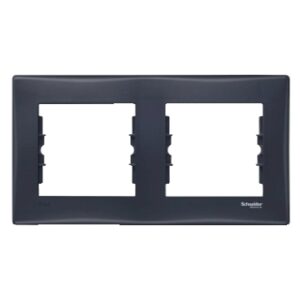 Рамка 2-постова IP44-вимикач P20-розетка, графітова