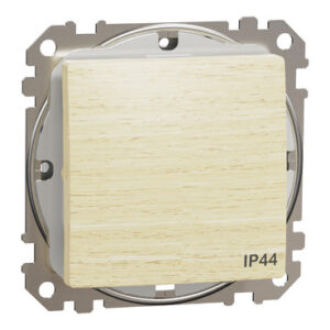 Одноклавішний перемикач 10 АХ, IP44, Береза Sedna Elements