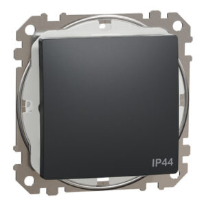 Одноклавішний перемикач IP44 Чорний Sedna Design
