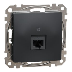 Один роз’єм RJ45 категорія 5E UTP Чорний Sedna Design
