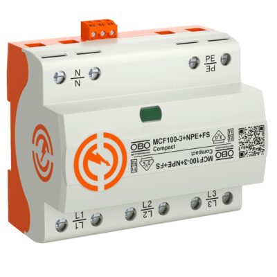 Компактний обмежувач перенапруг Тип I + II  MCF100-3+NPE+FS OBO Bettermann