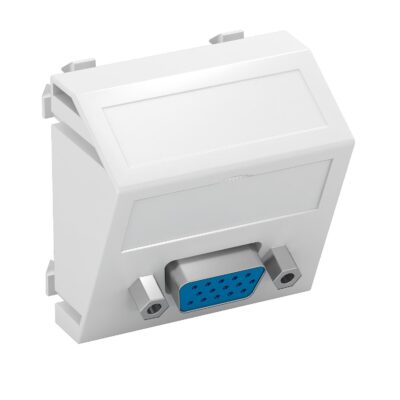 Розетка VGA (HD15) modul 45, кутова / біла OBO Bettermann
