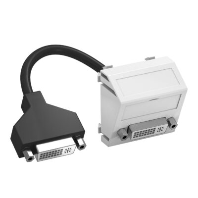 Розетка DVI-D modul 45 з кабелем підключення, кутова / біла OBO Bettermann