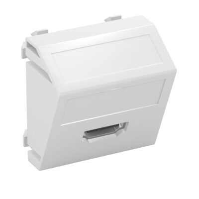 Розетка HDMI modul 45, кутова / біла OBO Bettermann