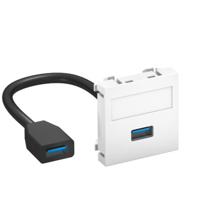 Розетка USB 3.0, modul 45, з кабелем підключення / біла OBO Bettermann