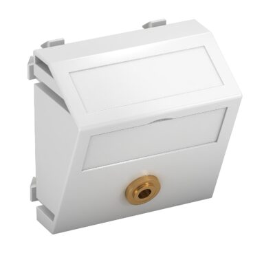 Розетка Mini jack 3,5mm, modul 45, кутова / біла OBO Bettermann