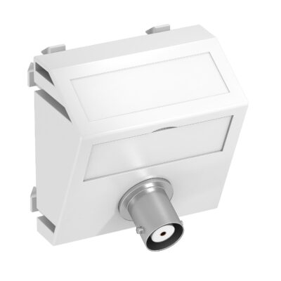 Розетка BNC modul 45, кутова / біла OBO Bettermann