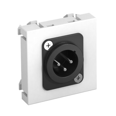 Розетка XLR, 3 контакти, male, modul 45 / біла OBO Bettermann