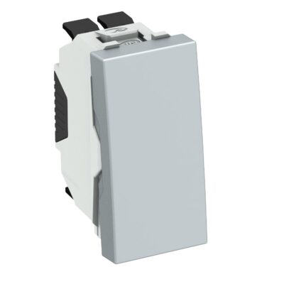 Перемикач односторонній 10 A, 250 V~, 1/2 Modul45 / алюмін. OBO Bettermann