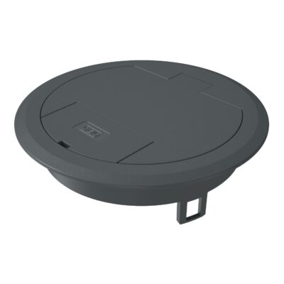 Кришка люка GES R2 з кабельним вводом, IK08, IP40 / RAL 7011 (grey), ПА OBO Bettermann