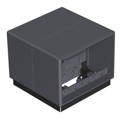 Підлогова розеткова башта T4B, 4 пости 45x45, сіра / ПА OBO Bettermann