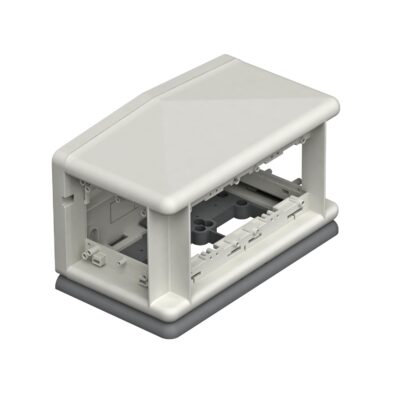 Підлогова розеткова башта T4L, 5 постів 45x45, сіра / ПА OBO Bettermann