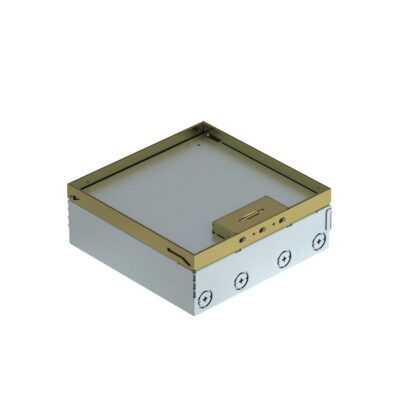Люк розетковий UDHOME9, 12 постів 45x45, для покриття 15мм,(h=95-125мм), без супортів, IK10, IP40 / латунь OBO Bettermann