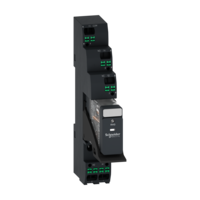 Poperedno zibrane elektromekhanichne rele RXG13BDPVP z Push-in klemamy, 10A, 1CO, z LED indykatorom, bez blokuvalnoi testovoi knopky, 24V postiinoho strumu.